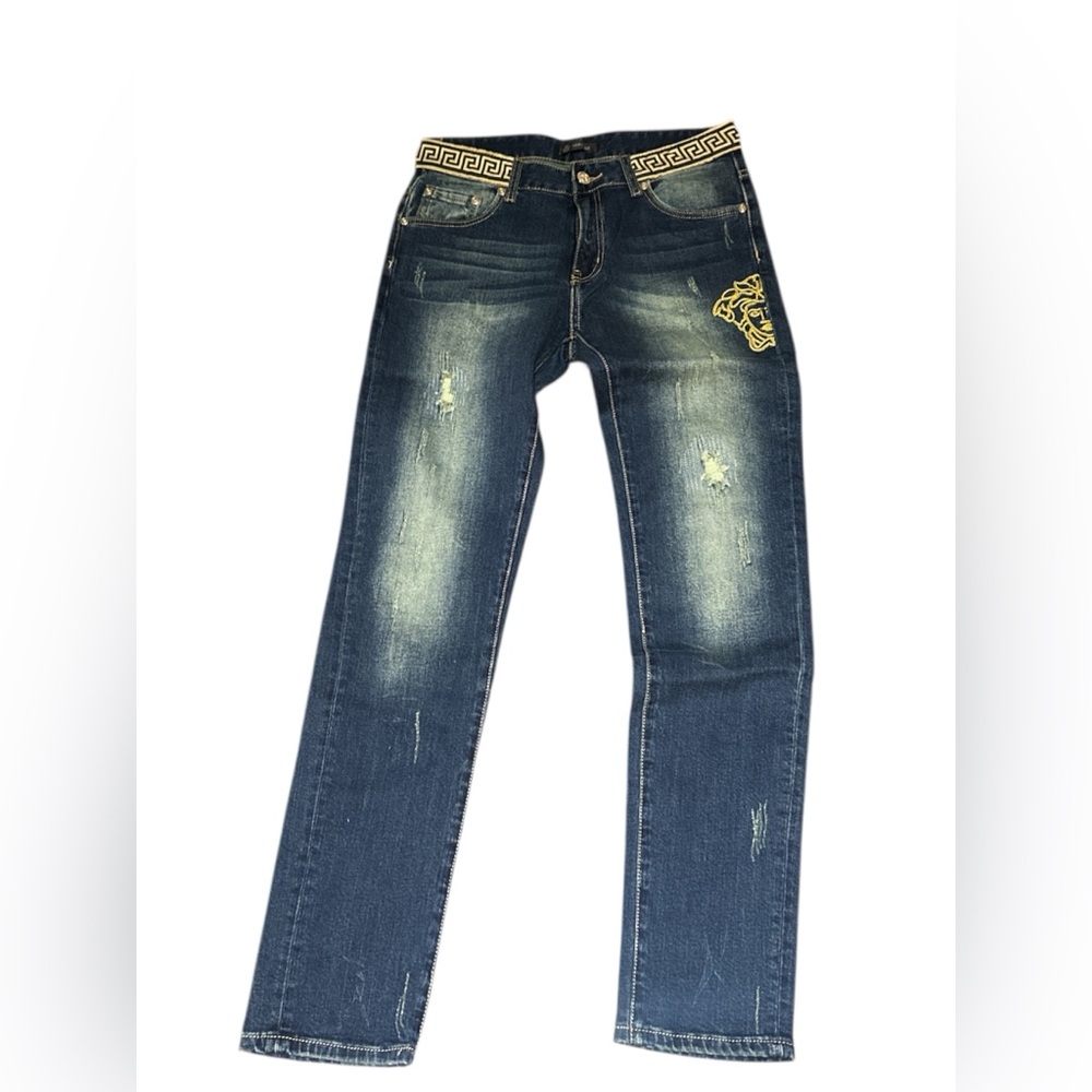 ✨NWT✨ Versace Blue Jeans with Gold Accents